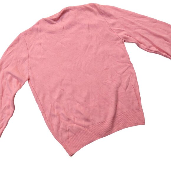 Vintage 1940s-1950s Light Pink Long Sleeve Knit Crewneck Sweater - Picture 9 of 12